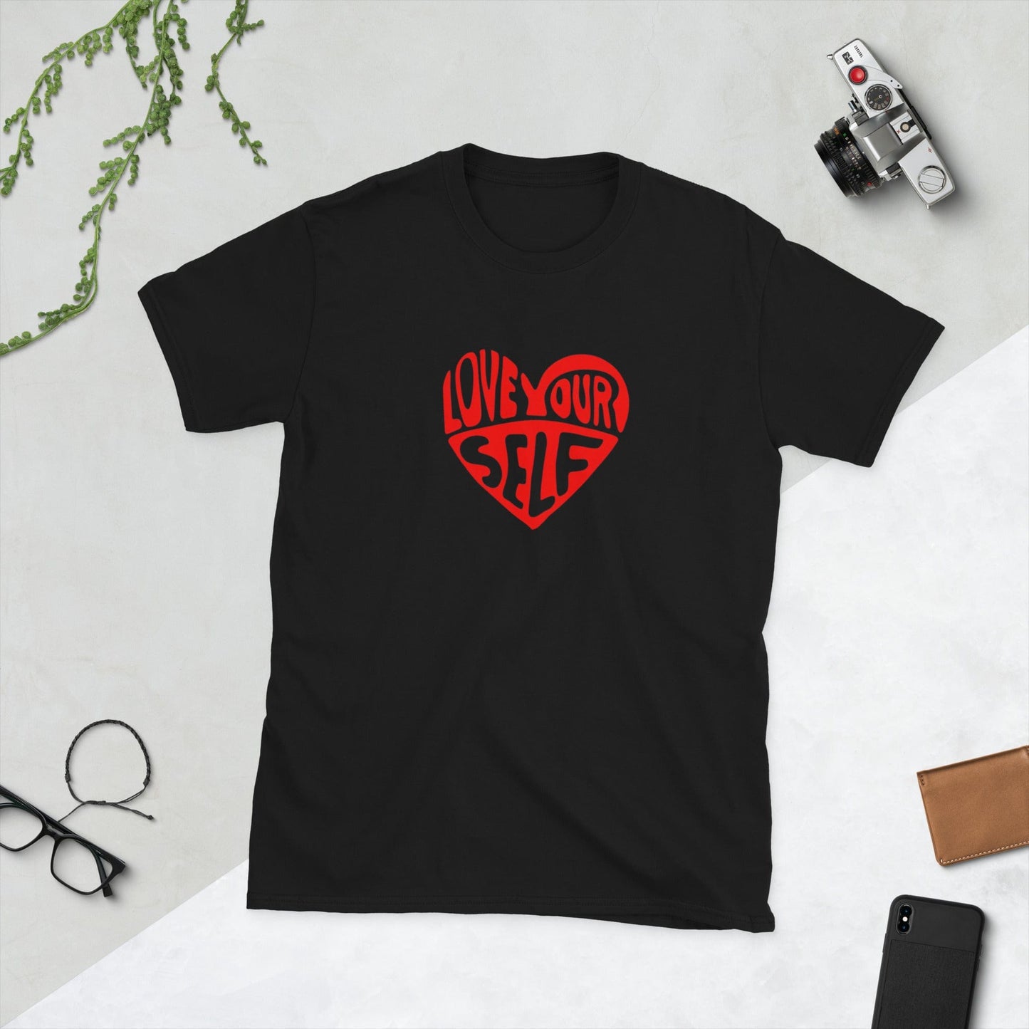 Padres Mágicos Negro / S Camiseta Love Yourself - Diseño Positivo y Motivador