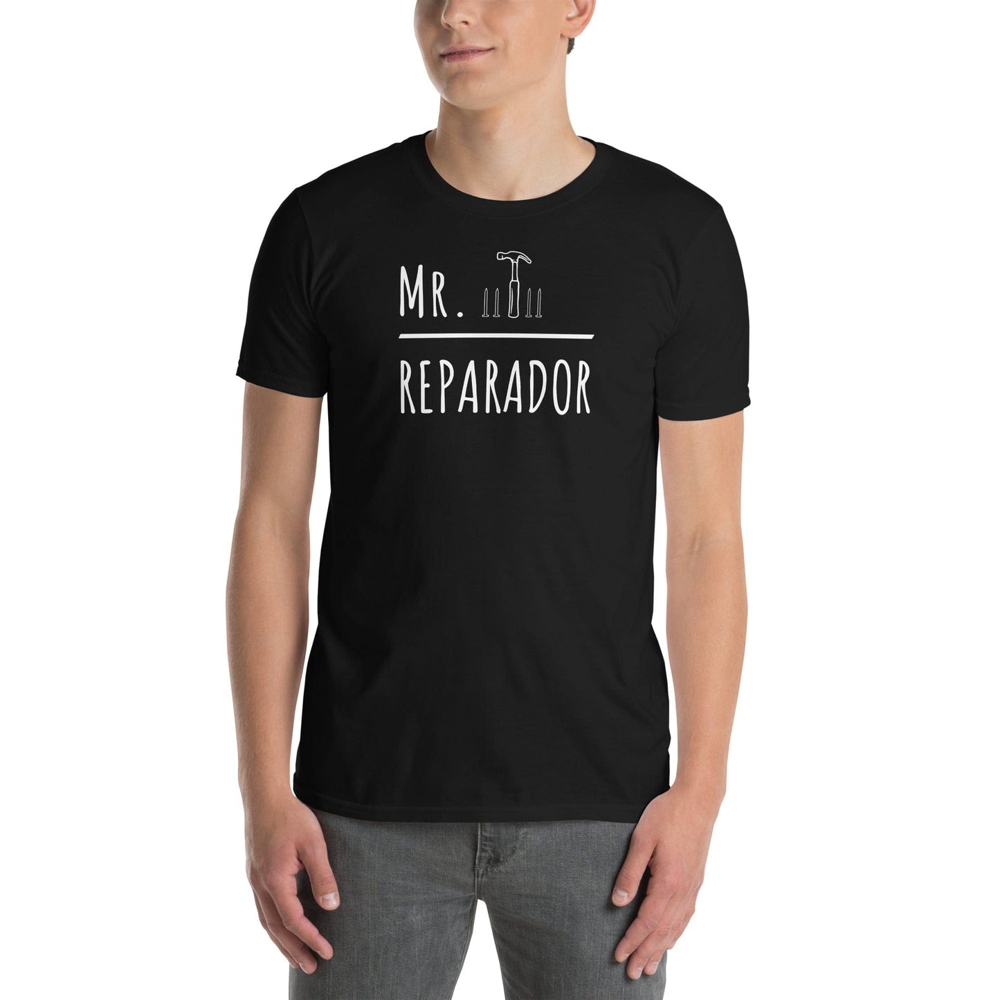 Padres Mágicos Negro / S Camiseta Padre e Hijo "Reparador y Liante" - Versión Padre