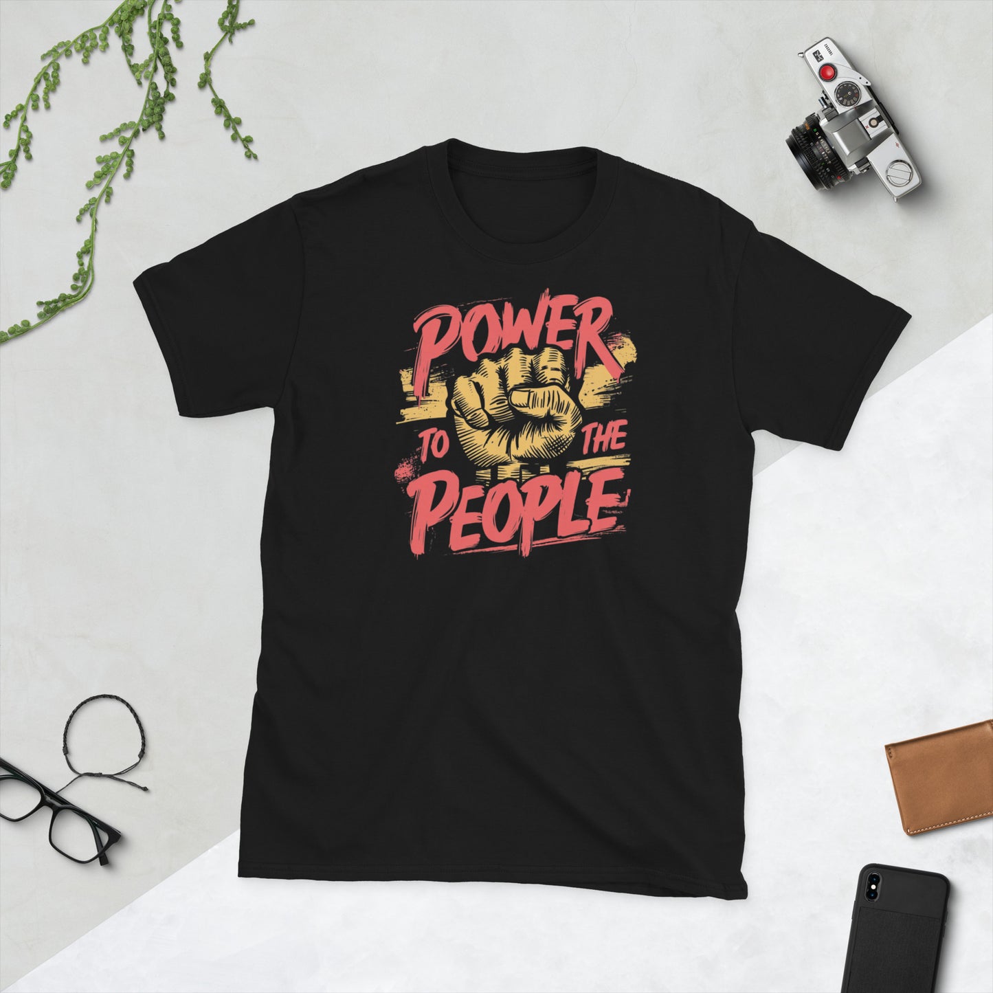 Padres Mágicos Negro / S Camiseta Power to the People - Diseño Inspirador y Rebelde
