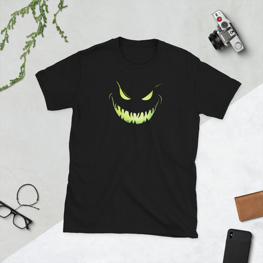 Padres Mágicos Negro / S Camiseta Sonrisa Malvada - Diseño Misterioso y Atractivo