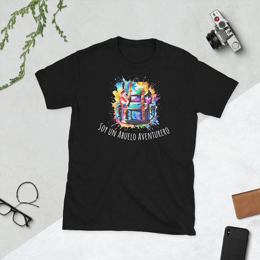 Padres Mágicos Negro / S Camiseta "Soy un Abuelo Aventurero" - Para Abuelos Exploradores