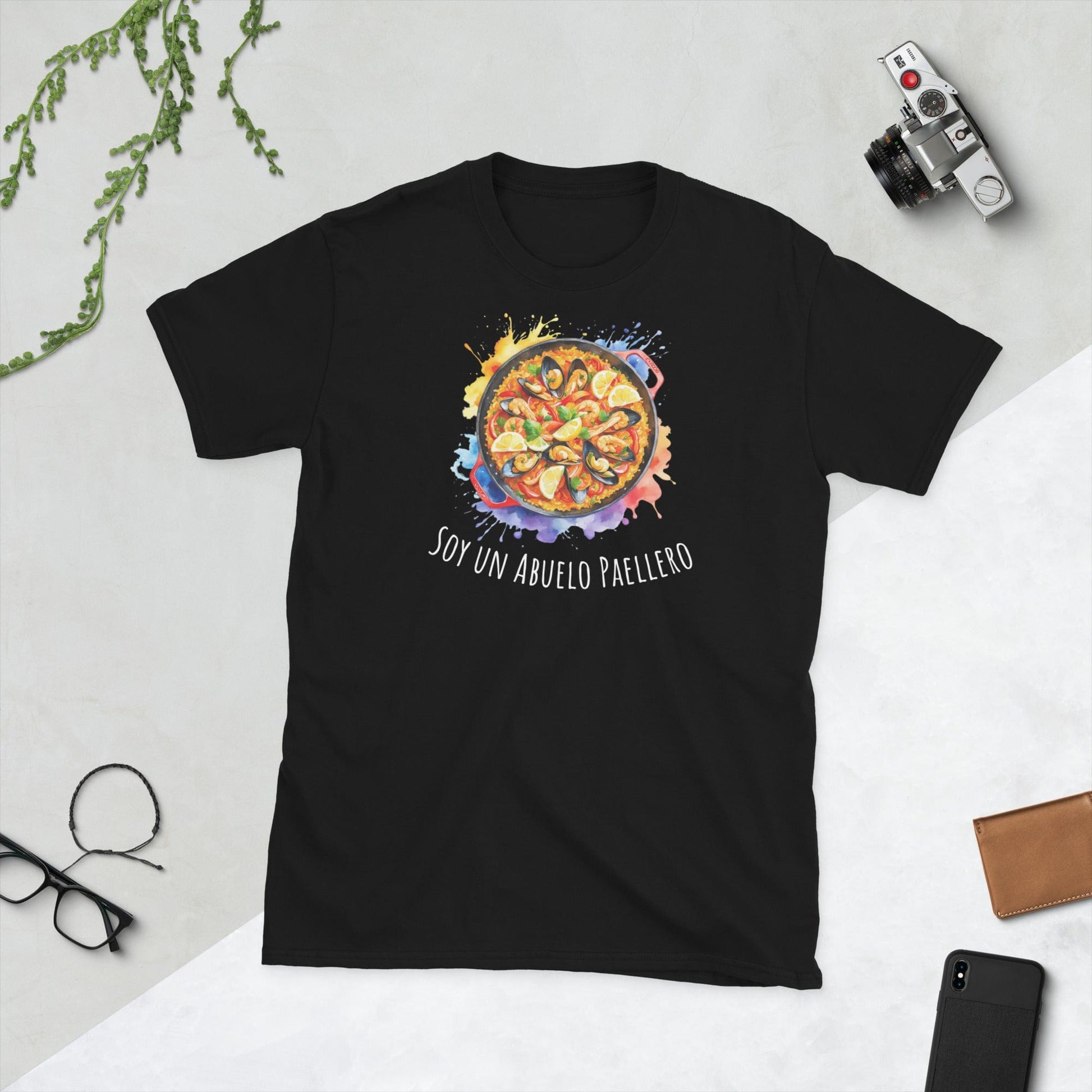 Padres Mágicos Negro / S Camiseta "Soy un Abuelo Paellero" - Para Expertos en Paellas