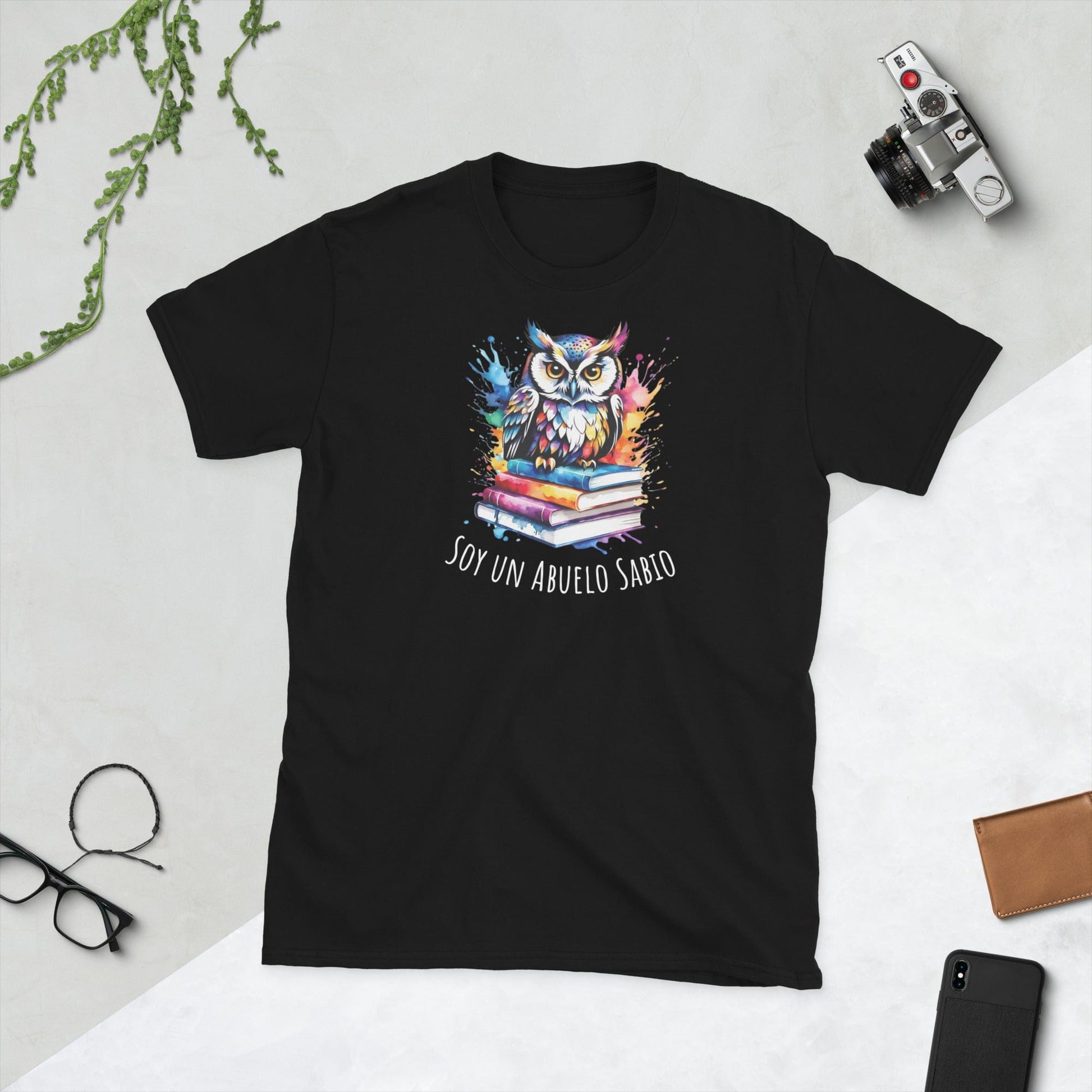 Padres Mágicos Negro / S Camiseta "Soy un Abuelo Sabio" - Para los Abuelos Más Sabios