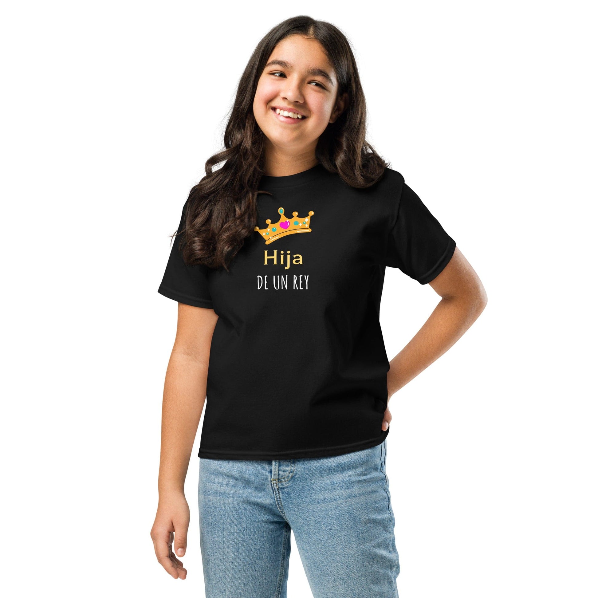 Padres Mágicos Negro / XS Camiseta Padre e Hija "Hija de un Rey"