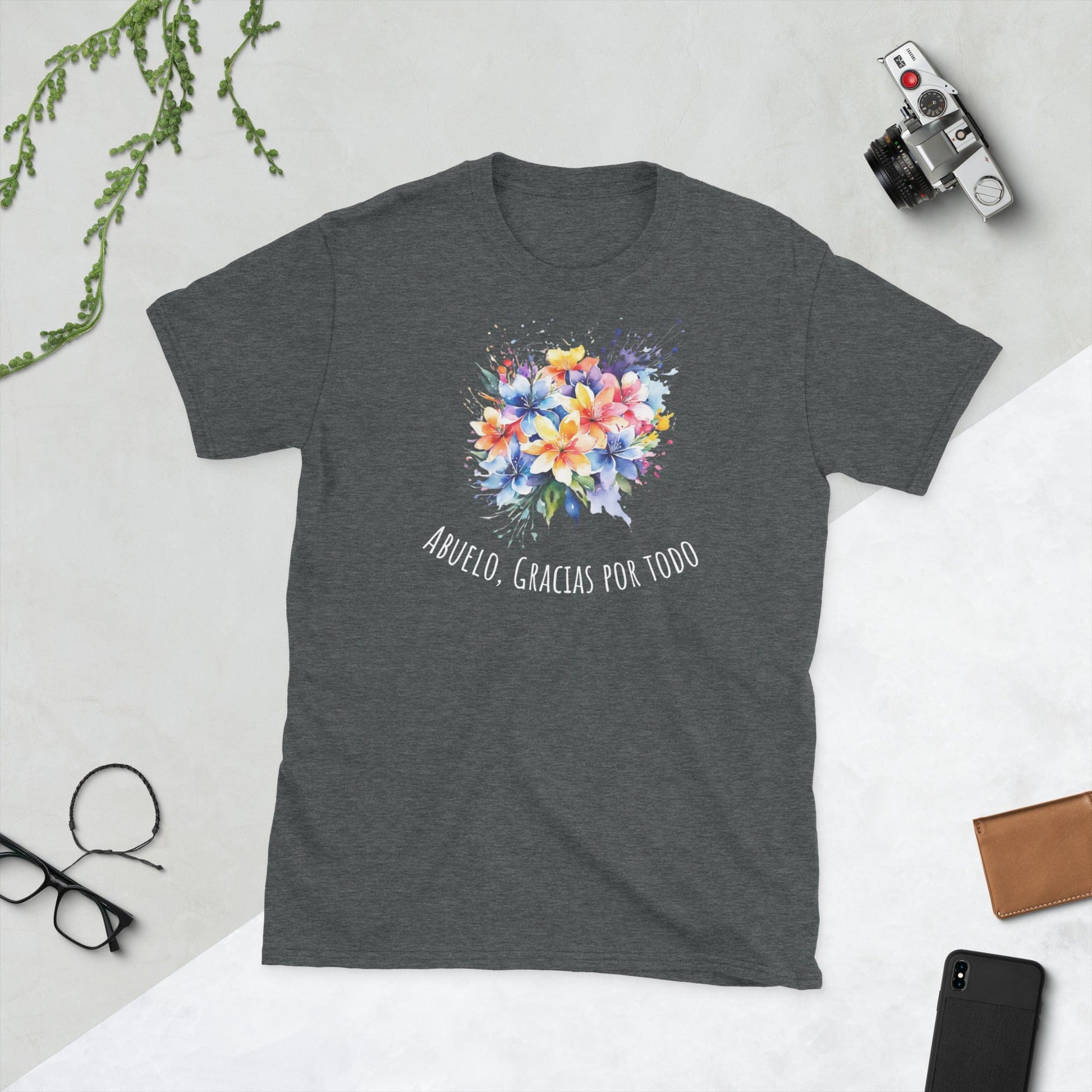 Padres Mágicos Oscuro jaspeado / S Camiseta "Abuelo, Gracias por Todo" - Para los Mejores Abuelos