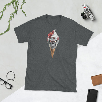 Padres Mágicos Oscuro jaspeado / S Camiseta "Helado Calavera" - Para Amantes de lo Original