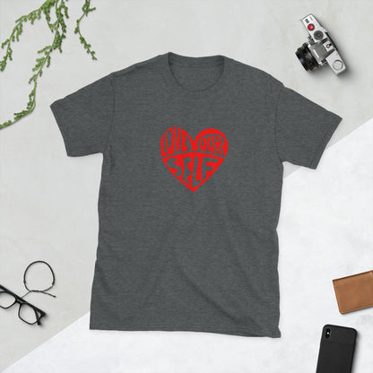 Padres Mágicos Oscuro jaspeado / S Camiseta Love Yourself - Diseño Positivo y Motivador