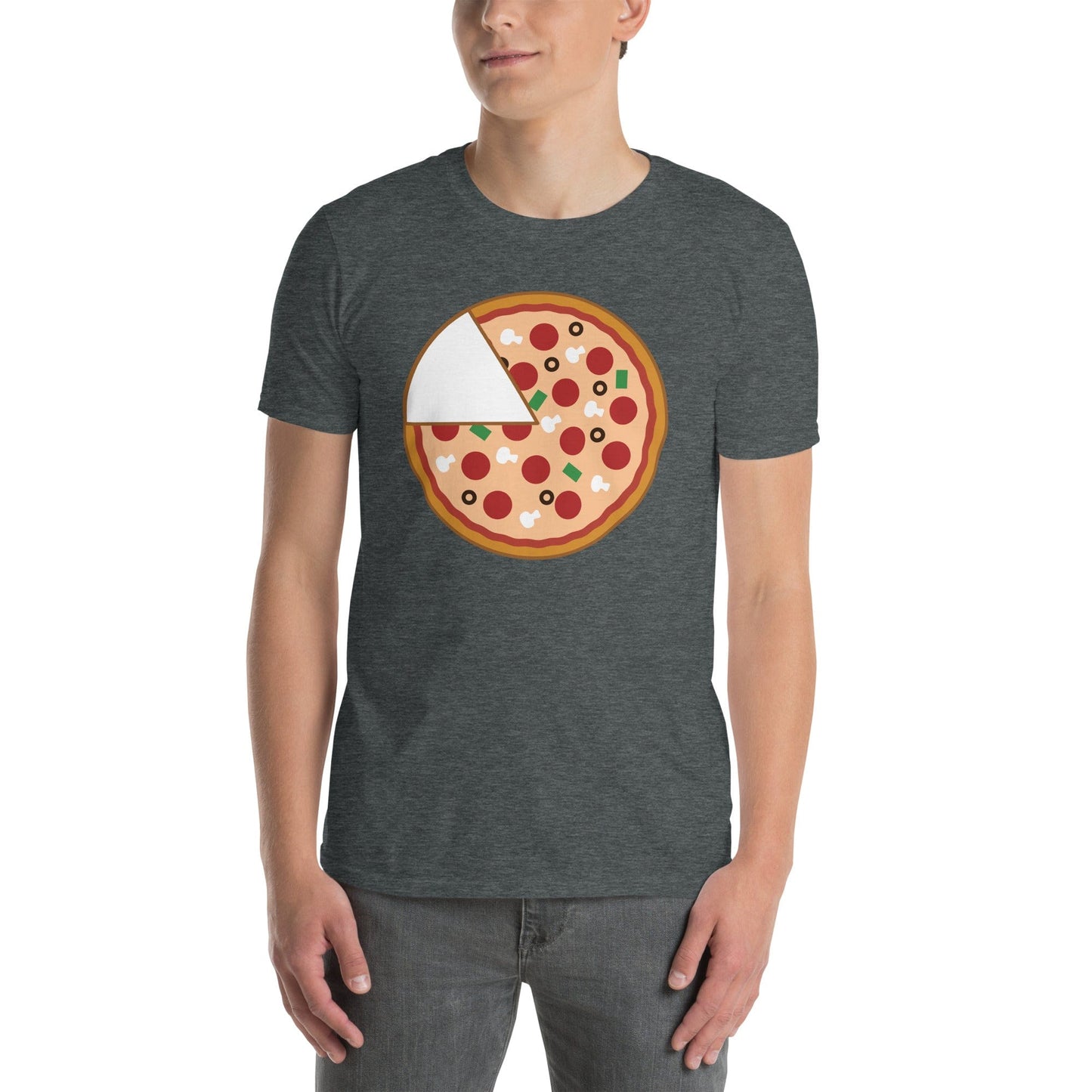 Padres Mágicos Oscuro jaspeado / S Camiseta Padre e Hijo/a "Pizza" - Versión Padre