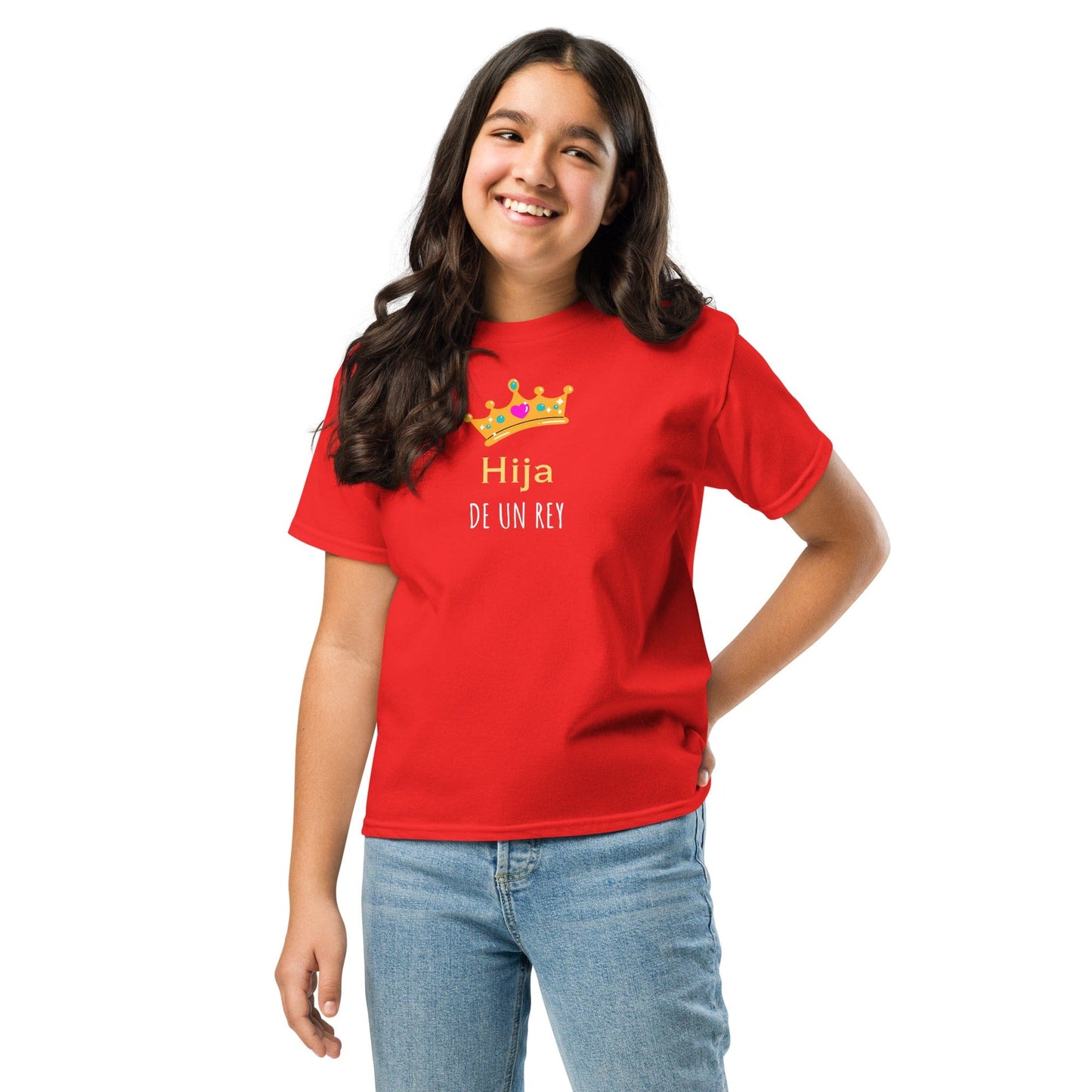 Padres Mágicos Rojo / XS Camiseta Padre e Hija "Hija de un Rey"